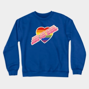 Vintage Effect Rainbow Heart Crewneck Sweatshirt